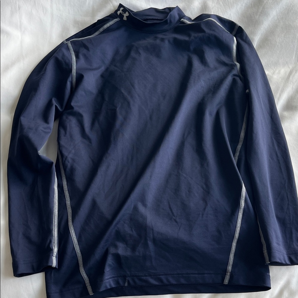 Under Armour Men's Dark Blue Coldgear Turtleneck